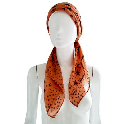 China Stars printed new stars print cotton scarf dual-use five-pointed star Mori fan female literary shawl for sale