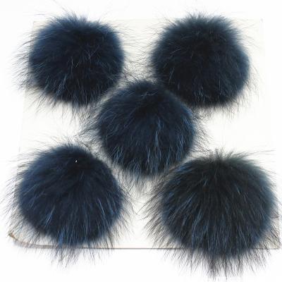 China Decoration for bag charm / hand made pom dyed color of pompom / raccoon fur pom car key chain full for sale