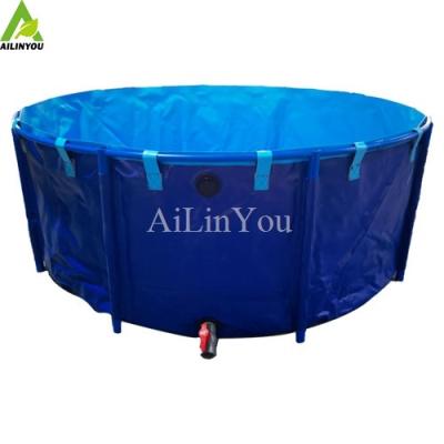 China Venta caliente Piscina de pescado móvil en venta Piscina de pescado de PVC Tanque de piscifactoría de plástico en venta