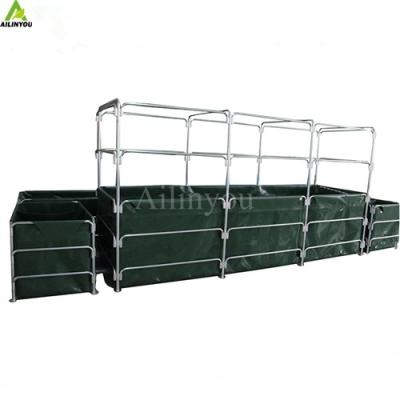 China China Factory Hot Sale Hydroponic Growth System Foldable  Hydroponic Pool Tank with Galvanized steel pipe frame en venta