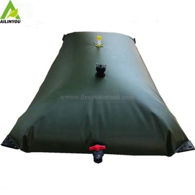 China Collapsible Inflatable Flexible 5000L water stoage bladder PVC Tarpaulin Soft square Water Storage Tank for sale