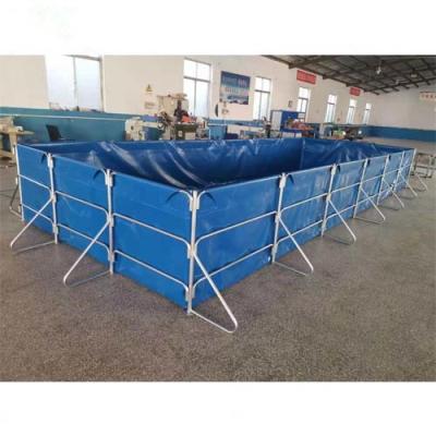 China High quality pvc tarpaulin fish tank collapsible fish tank tarpaulin plastic fish farm tank for sale