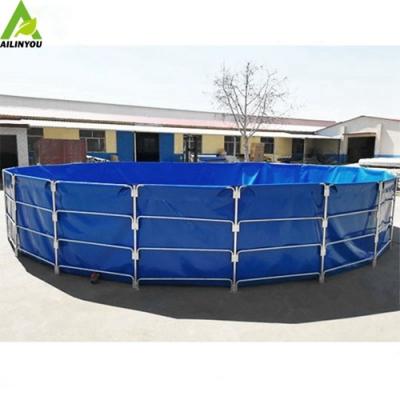 China Durable 10m3 Biofloc Fish Farming tank Foldable Water Tank  Collapsible Fish Holding Tank for sale