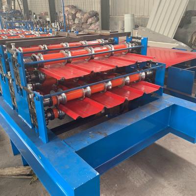 China Hotels UPVC ASA+PVC Roofing Sheet Glazed Roof Tile Roll Forming Making Machine for sale