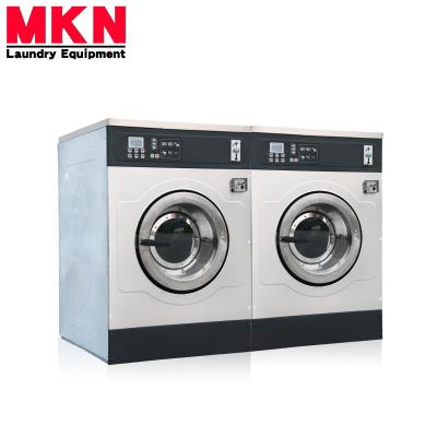 China Fully Automatic Stainless Steel Coin Operated Commercial Laundry Washing Machine 1080*880*1190mm for sale