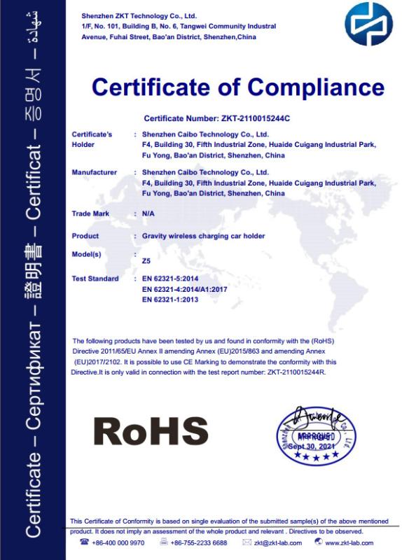 RoHS - Shenzhen Caibo Technology Co., Ltd.