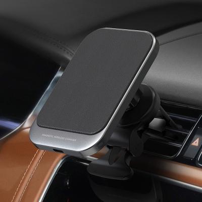 China 2022 New Products Convenient Adjustable Dashboard Smart Car Air Vent Magnetic Wireless Charger For Iphone 13 for sale