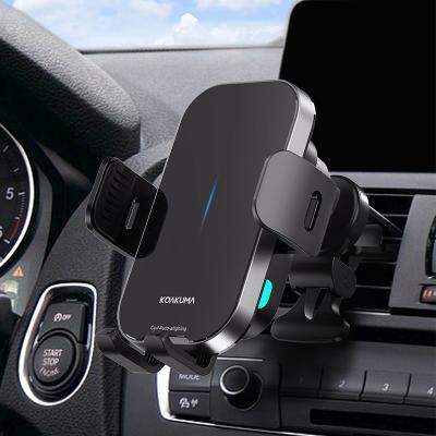 China 15W Auto Portable Auto Dual Motors Alignment Car Qi Wireless Charger Stand For Samsung Galaxy Z Flip 3 for sale