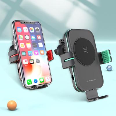 China Hot Selling Sensor Mobile Clamp Auto Smart Charger Fast Charging Car Phone Wireless Holder for sale