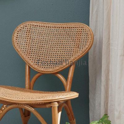 China Mediterranean Rattan Chair Cafe Restaurant Hot Sale Handmade Dining Chair for sale