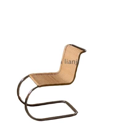 China Coastal Nordic Style Solid Wood With Dining Chairs Rattan Backrest Hotel Restaurant Cafe Modern Cafe Chairs for sale