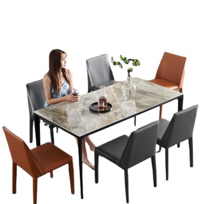 China Fruniture Metal Legs (Other) Adjustable Rock Panel Large Dining Table for sale