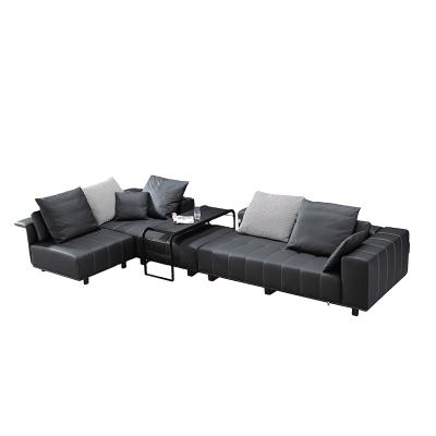 China (Size)Italy Chesterfield Style Set Living Room Furniture Adjustable Soft Leather Modern Italian Sofa for sale