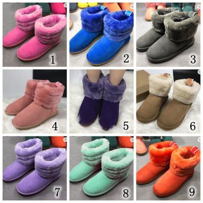 China 2021 Winter Wholesale PVC Women's Snow Boots Ankle Women Shoes Bow Lady Designer Luxury Uggly Short Girls Down Bows Boots For Women for sale