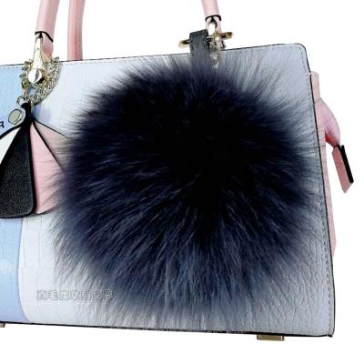 China Stylish And Comfortable Fox Fur Pendant Keychains With Cute Faces Fluffy Fur Key Chain for sale