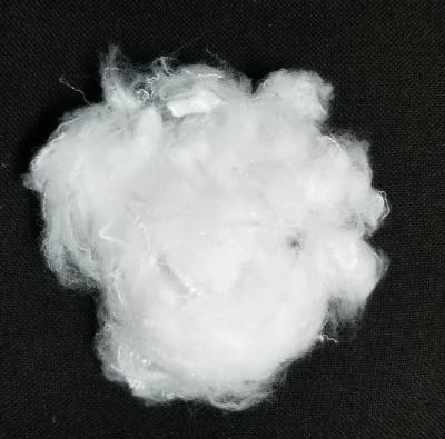 China Fijne elasticiteit gerecycled polyester stapelvezels Te koop