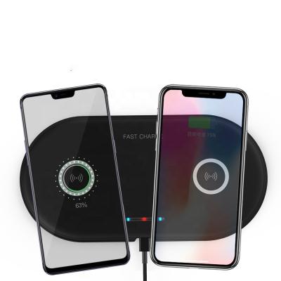 China Hot Selling Mobile Phone Charger 10W Mobile Phone Wireless Charger Two Cell Phone Fast Charging Wireless Charger for sale