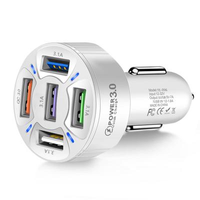 China New Product 35W Universal Car 5USB Car Charger Mobile USB Mobile Phone Charger Fast Charging Mobile Phone Adapter for sale