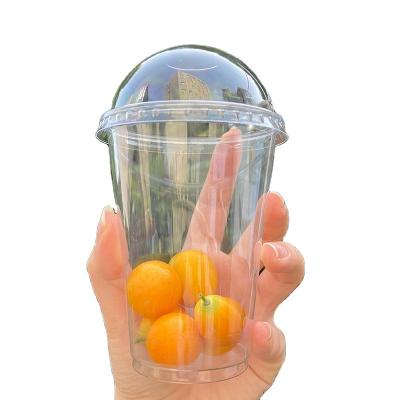 China 9oz-78mm Low Temperature Performance Durable Using Cheap Price Clear Plastic Disposable Hard Cups PET Cold Drink Cup for sale