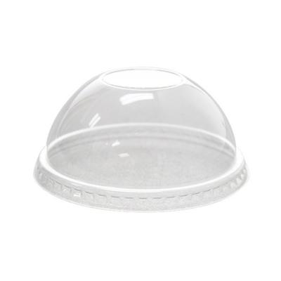 China Low Temperature Dome Lid Performance 78mm Disposable Cups With Lids Beverage PET Cold Drink Cup Lid for sale