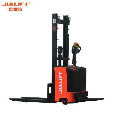 China Electric stacker(Standing on)  CL1026  Rated traction weight 1000kg  Lifting height 2600mm  Electric Reach Stacker for sale