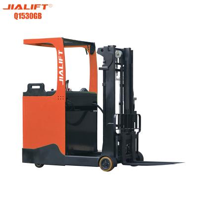 China 6kw Electric Reach Stacker Rated Traction Weight 1500kg 3000mm Jialift Walkie Stacker for sale