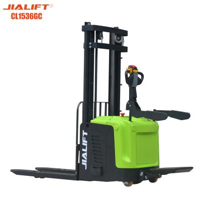 China Double Lifting 3630mm Lifting Height Electric Reach Stacker Pallet Stacker 1500kg for sale