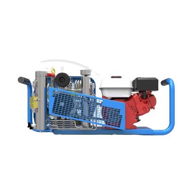 China Oil Lubricated Gasoline driven piston type portable scuba diving compressors for sale for sale