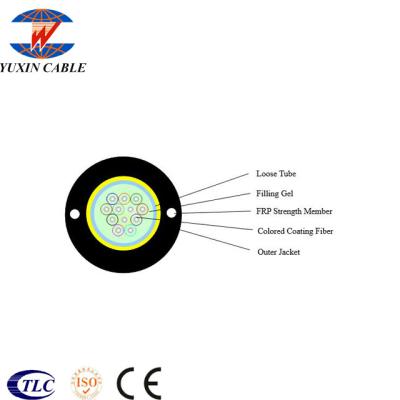 China GYFXTY 6 Core Outdoor Fiber Optic Cable 4/6/12 Fiber Cable Aramid Chat Outdoor Fiber Optic Cable GYFXTY for sale