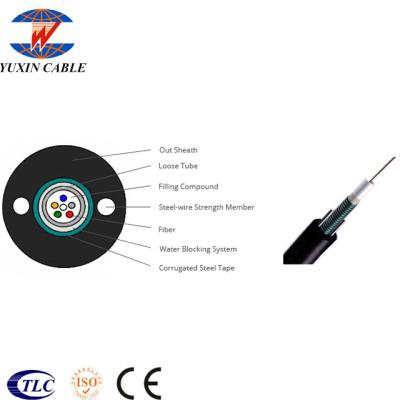 China 12 Core Fiber Cable Gyxtw Single Mode Aerial Outdoor Outdoor Fiber Cable GYXTW for sale