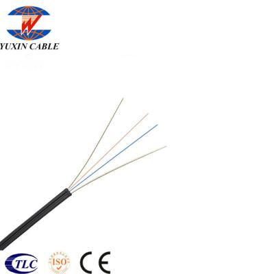 China LSZH Or PVC 2 Core Ftth Indoor Drop Cable With 0.45mm Or 0.5mm Frp Steel Wire for sale