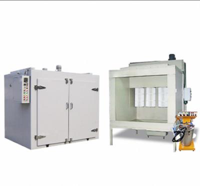 China Hotels Powder Coating System Package Includes Electrostatic Powder Coating Machine Spray Booth Curing Oven for Metal Coating for sale