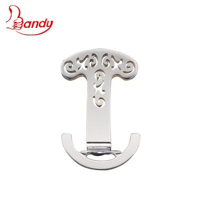 China High quality workable zinc alloy zamak flower metal coat hook with double hanger for hange clothes for kitchen bedroom living room for sale