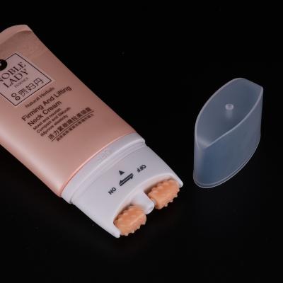 China Cosmetic Body Care Stainless Steel Rollball Applicator Body Care Soft Facial Lotion Detergent Soft Tube D40 Plastic Packaging Plastic Tube Compression Tube for sale