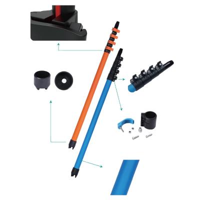 China Tubos de fibra de carbono anti-rotação de arco-íris telescópicos para limpeza de janelas, colheita de frutas à venda