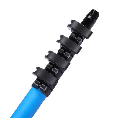 China Solar Panel Cleaning Telescopic Carbon Tube 30ft Blue Telescopic Carbon Fiber Pole for sale