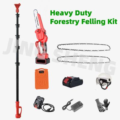 China Kit de tala forestal de trabajo pesado: 32FT Telescópica Carbon Pole Chain Saw & 20Ah Batería ligera y fuerte en venta