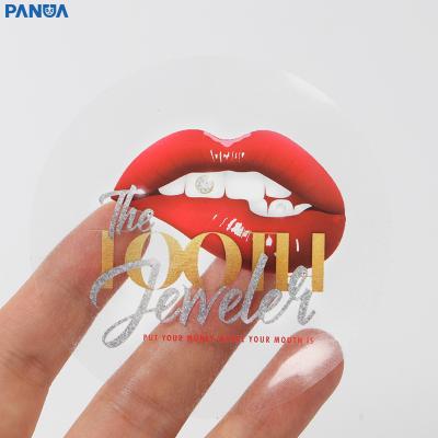 China Water Resistant Custom Printing Cosmetics Round Sticker Clear Label Mascara Transparent Logo for sale