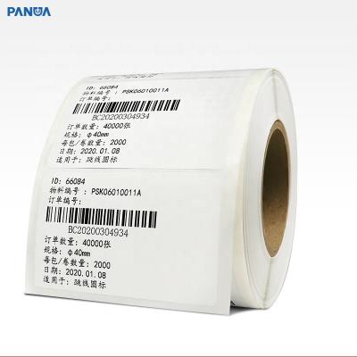 China Low MOQ Cheapest Label Sticker Blank Paper Waterproof Adhesive Vinyl Blank Paper Rolls Sticker Rolls for sale