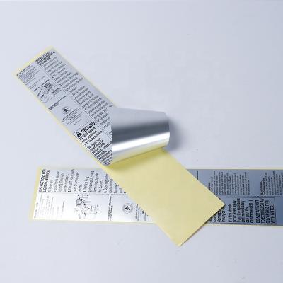 China Printing Long Waterproof Custom Industrial Waterproof Label Sticker Safe Caution Label for sale