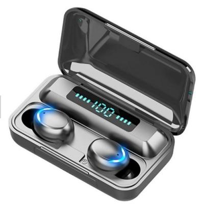 China Factory F9-5 Headband Factory Digital Display Earphone Mini Tws Wireless Earbuds With MIC 2000ahm Charging Box for sale