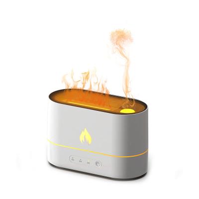 China 250ml USB Modern Ultrasonic Cool Fire Led Room Bubble Air Humidifier Mist Flame Aroma Essential Oil Diffuser for sale