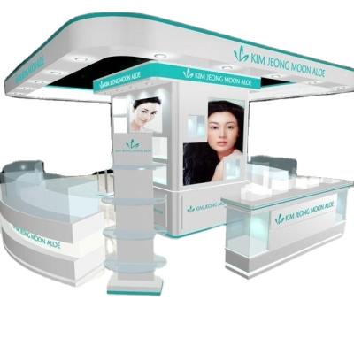 China Modern Makeup Kiosk Mall Kiosk Cosmetic Shop Design Cosmetic Store Furniture Manufacturer for sale