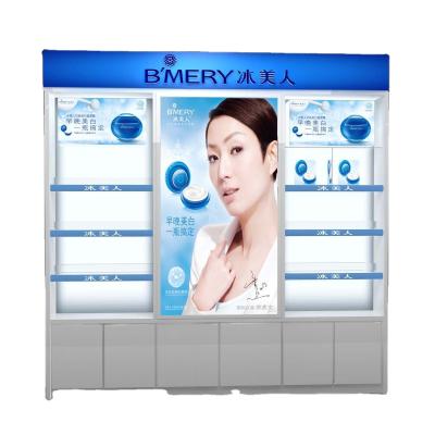 China Modern White Cosmetic Cabinet Customized Cosmetics Display Cabinet Makeup Displays for sale