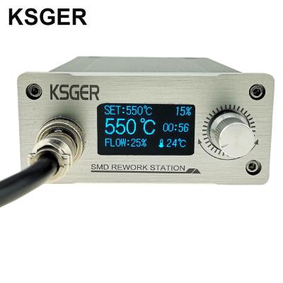 China Repair Tools KSGER Hot Air Gun SMD Rework Station CNC STM32 OLED DIY Dryer Handle Welding Power Tools Welding Tools Aluminum Alloy Case for sale