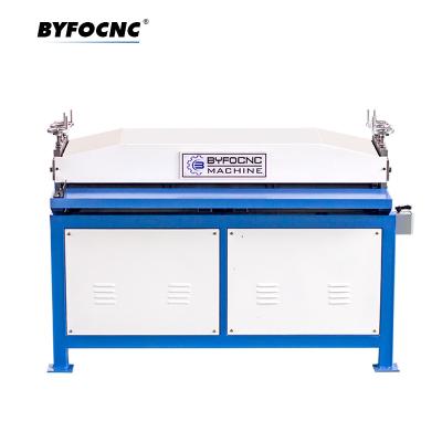 China HVAC Duct BYFO Brand HVAC Ventilation Galvanized Iron Steel Rectangular Metal Plate Making Vertical Air Duct Bead Grooving Machine for sale