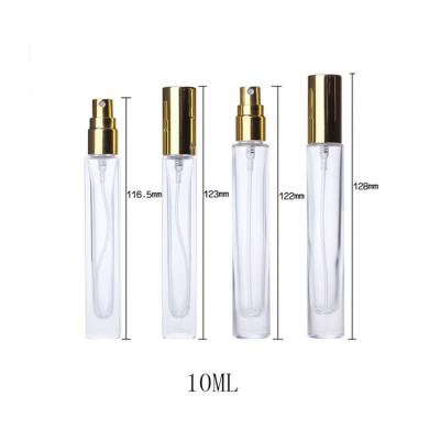 China Personal Care 2Ml 3ml 5ml 10ml 15ml 18ml Perfume Mist Spray Essence Glass Oil Bottle Square Clear Spray Glass Perfume Bottles for sale