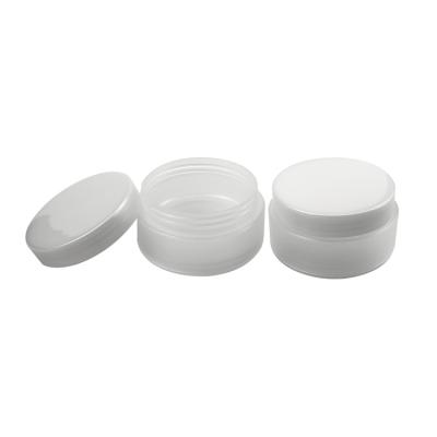 China Personal Skin Care Packaging Wholesale Cosmetic Storage Container 4oz 100ml 8oz 250ml White PET Plastic Food Jars Jars With Screw Cap Lids for sale