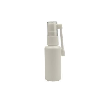 China High Quality HDPE Personal Packaging 10ml 20ml 30ml Skin Care Throat Mist Pump Empty White Oral Nasal Spray Bottle for sale