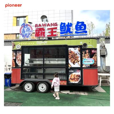 China Hot Dipped Galvanized Chassis 2024 Mobile Food Trailer for Fast Food BBQ Popcorn Pizza for sale